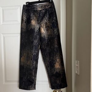 JBQ Women’s navy / gold pants 
Back zipper pants